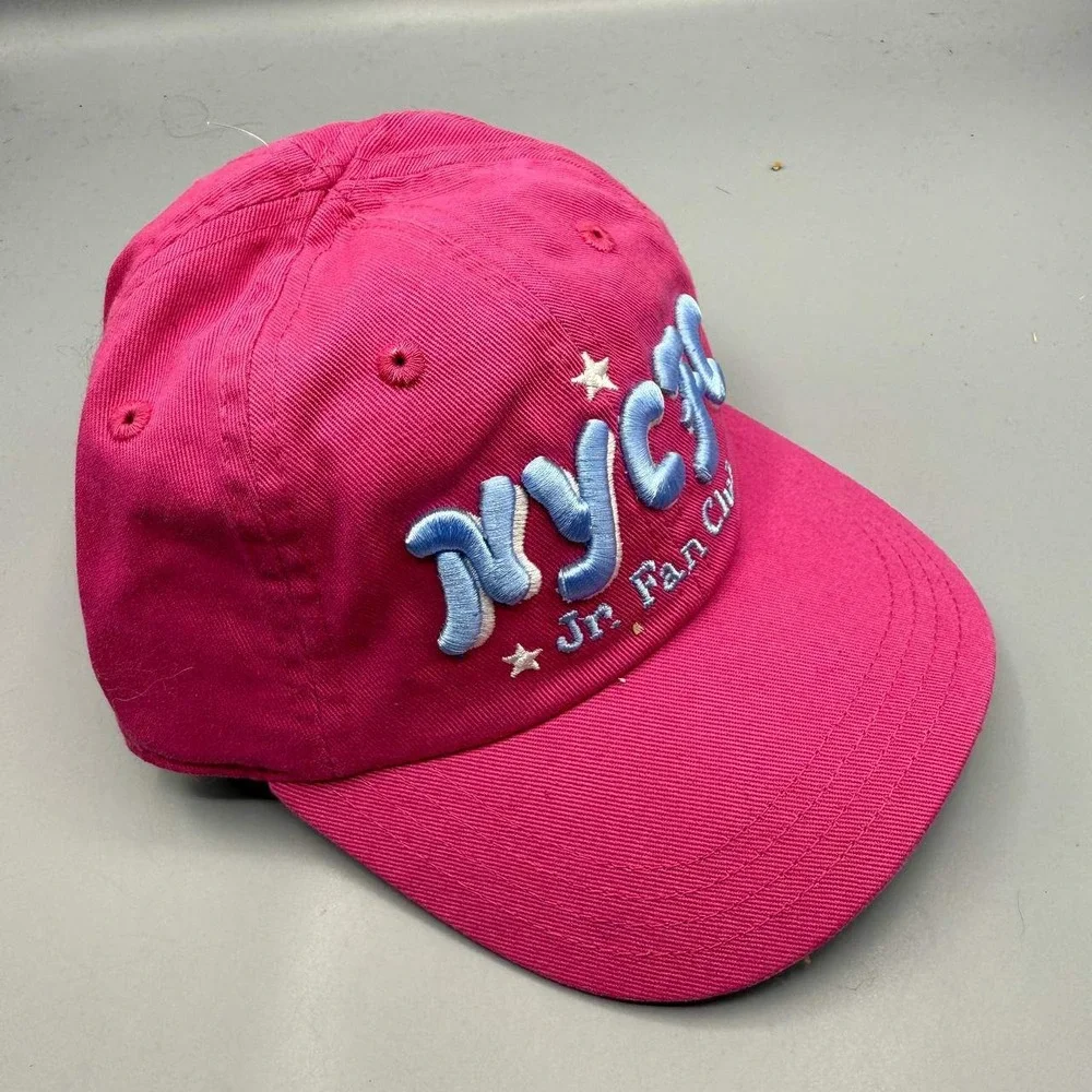 New York City FC Hat Kids Infant Pink Adidas MLS Stretch Strap Back Cap New‎